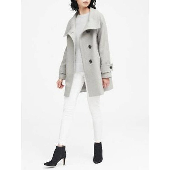 Banana Republic Jackets & Blazers - Banana Republic Italian Melton Cocoon Coat Wool Blend size Small